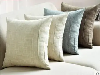 

Linen literary solid color pillowcase Sofa cushion cover Creative office simple cotton and linen Japanese Nordic style pillowcas
