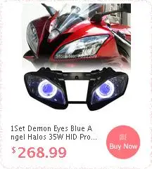 1 комплект мотоцикл 35 Вт HID Белый Ангел синий Демон глаза би ксенон) прожектор, фара, подходит для Yamaha YZF R6 08-13; Новинка
