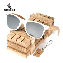 BOBO BIRD CG007 ручной работы Солнцезащитные очки женские бамбуковые и белые пластиковые рамки Красочные поляризованные линзы очки oculos de sol feminino