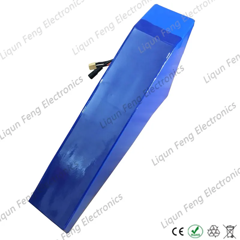 Excellent Free customs 1200W 48V 20AH triangle battery 48 V 20AH lithium battery pack use 3.7V 2600mah 18650 cell With free bag 30A BMS 6