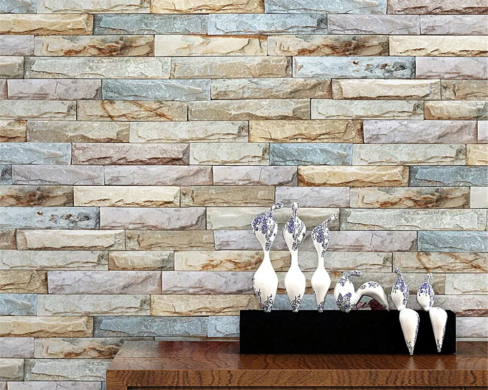 Beibehang Wallpaper Volume 3d Stereo Brick Brick Wallpaper Living Room TV Bedroom Bedroom Decorative Background 3d Wallpaper