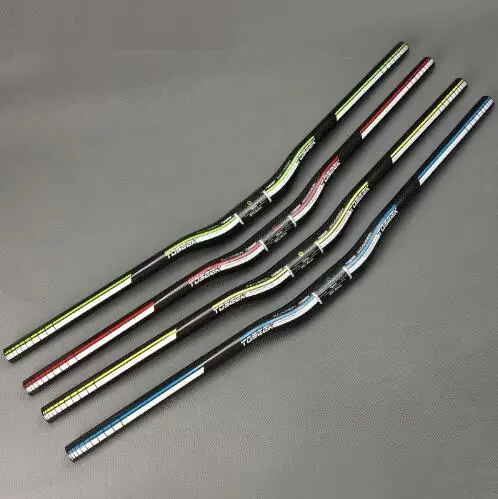 

TOSEEK new mtb mountain bicycle handlebar full carbon fibre flat handlebar 31.8*600/620/640/660/680/700/740/760mm 4 color