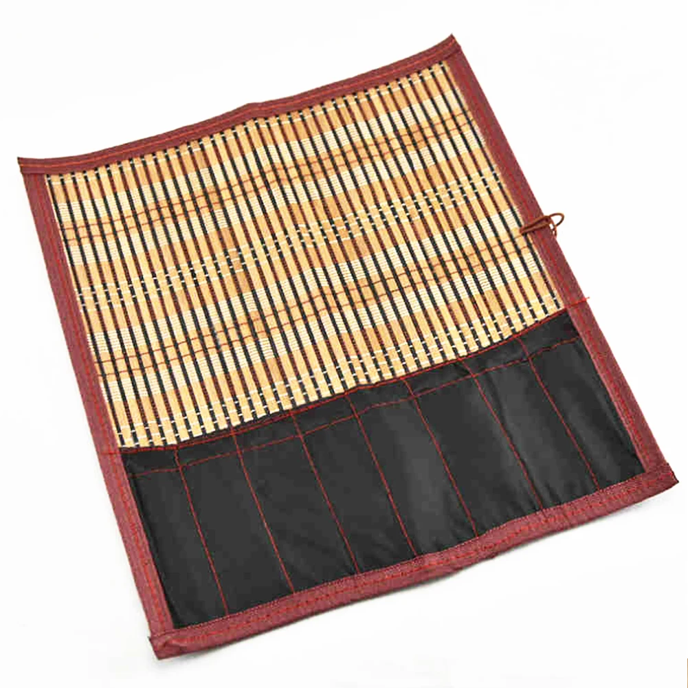 

Portable Pen Case Curtain Art Supplies Pack Protection Moisture Proof Writing Bamboo Calligraphy Rolling Bag Ventilate