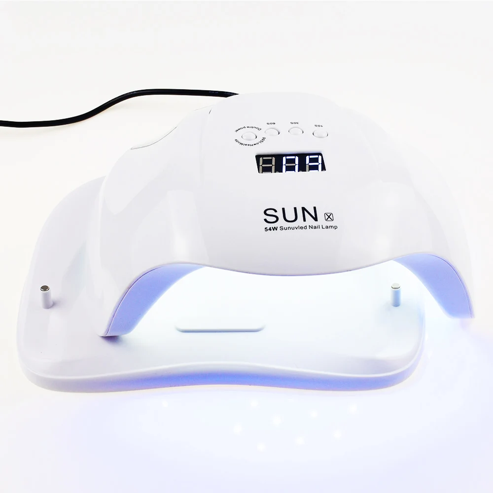 SunX 54 Вт/48 Вт двойная светодиодная УФ-лампа для ногтей сушилка 36 светодиодный s Сушилка для ногтей для всех гелей 30 s/60 s кнопка все для маникюра лампа для ногтей