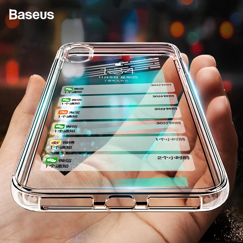 Baseus мобильный чехол для iPhone XS XR 6 1 ультра тонкий прозрачный мягкий из ТПУ/силикона