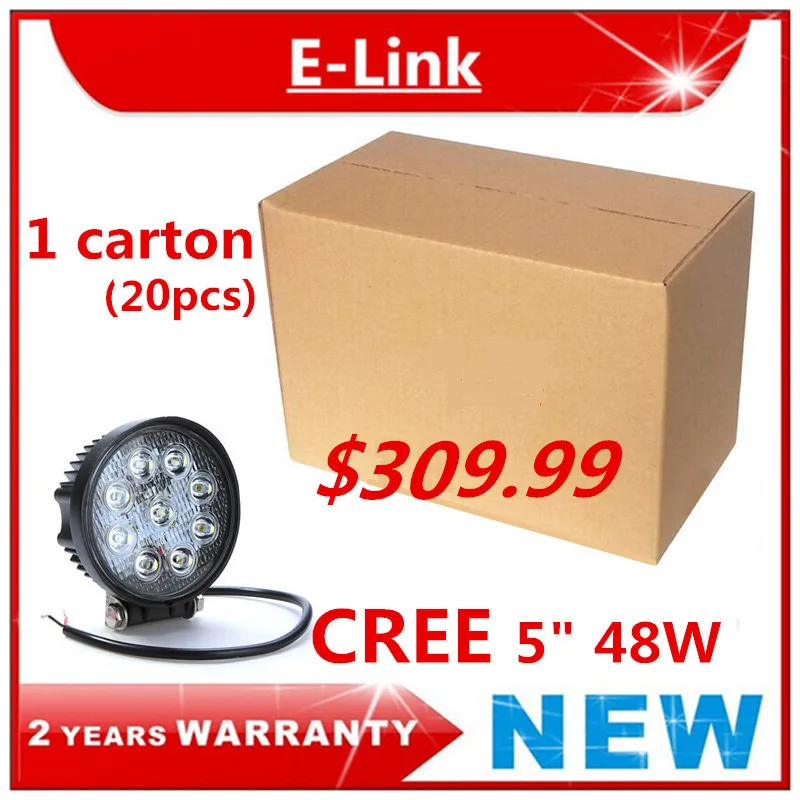 1 carton (20pcs) 5inch 27W CREE LED Work Light Flood/sport Beam 4WD 4X4 Off road Truck ATV UTE Tractor CAR Driving Working light |