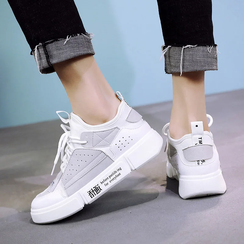 ~ (13).Women Sneakers Nice New Spring Summer Flats Women Shoes lace-Up Platform Breathable Fashion Mixed Color Women Casual Shoes 