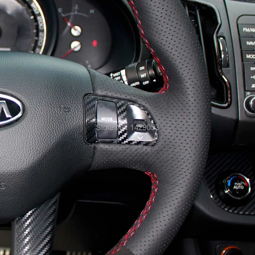Чехол для KIA Sportage R руль охватывает DIY кожа швейные рулевое обложки автомобиля
