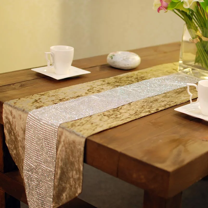 High end Sequin Flannel Table Runner Table Cloth wedding restaurant Home decor Decoration cover 33*200cm 1pcs price 4 colors High end Sequin Flannel Table Runner Table Cloth wedding restaurant Home decor Decoration cover 33*200cm 1pcs price 4 colors