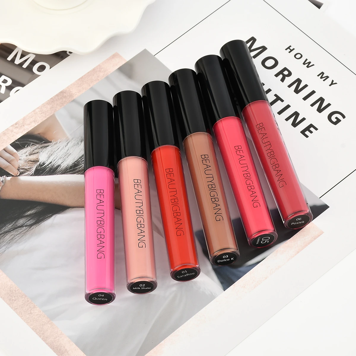 BeautyBigBang Горячая жидкая помада Краска матовая губная помада водонепроницаемый стойкий блеск для губ комплект