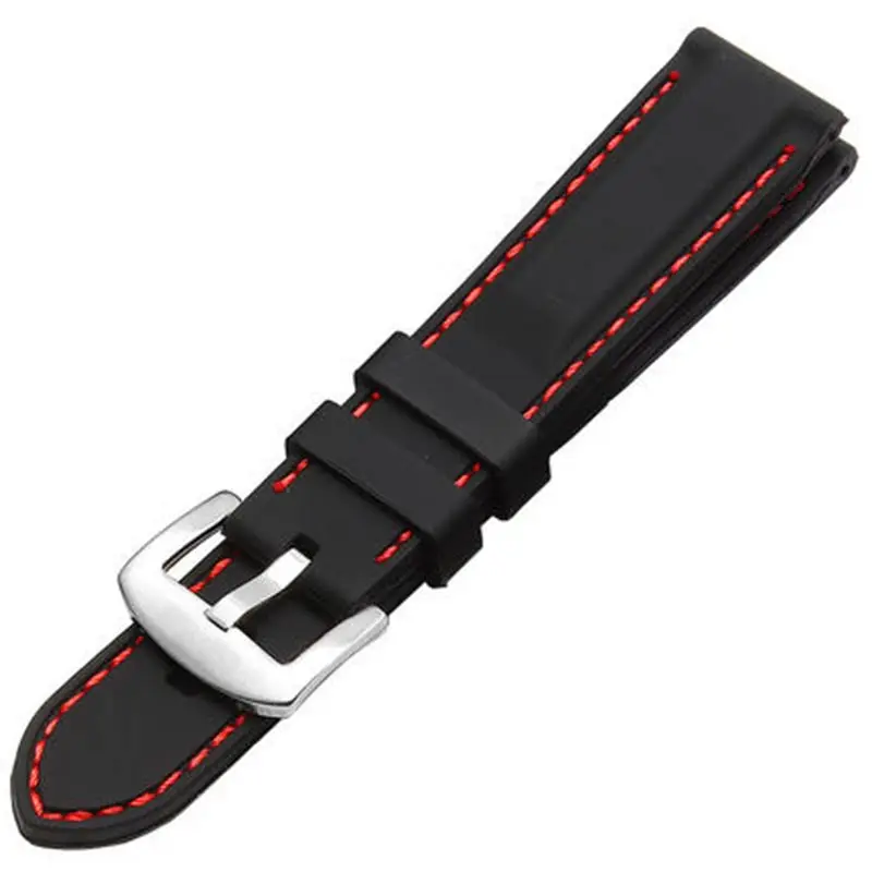 20mm 22mm 24mm Silicone Rubber Watch Strap Diving Sport Watch Waterproof Watch Strap for Boy and Girl
