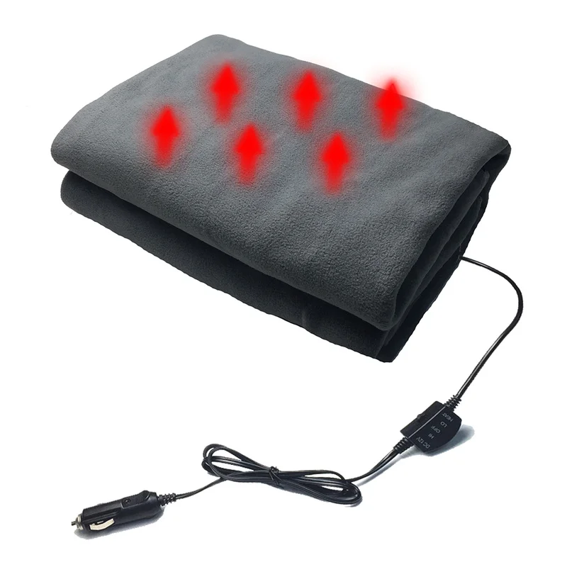1,45X1 m coche calefacción eléctrica manta coche accesorios de lana acogedor invierno cálido para coche Van camión viajes por carretera camping RV