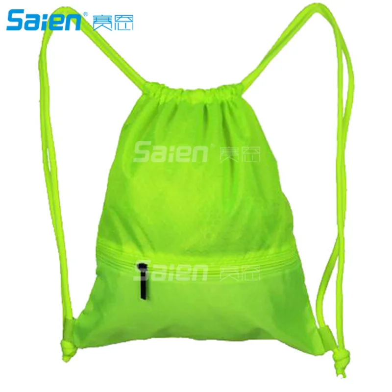 2 шт. водоотталкивающая Gymbag большой рюкзак Drawstring Sackpack для покупок Спорт Йога Баскетбол Рюкзак - Цвет: Green-L(size)