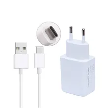 Настенное зарядное устройство переменного тока с usb-разъемом 2,4 A и вилкой европейского стандарта+ зарядный кабель USB type C для samsung S8, S9, A8,, C9, C7, Xiaomi mi, a1, mi, 5, mi, 6, 5S, htc, u11