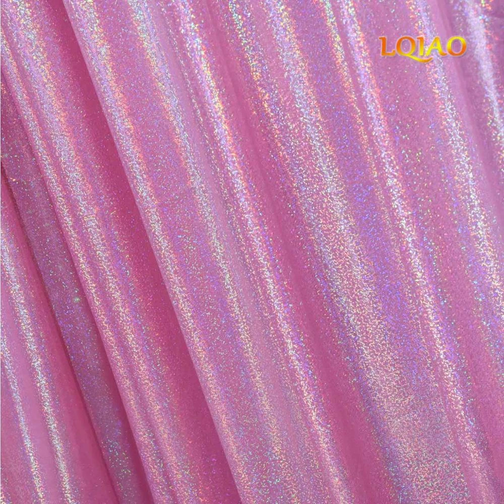 LQIAO Laser 5x6ft Pink Backdrop Holographic Fabric Background Glitter Curtain Photography Booth Photo Background Props Backdrop Makeup Vides Shooting Bling Teenage Heart