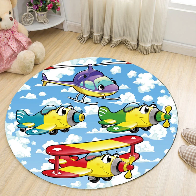 Мультфильм круглые воздушные поделки ковры детская комната детская игровая площадка прикроватный коврик пол подушка для стула большой ковёр для гостиной