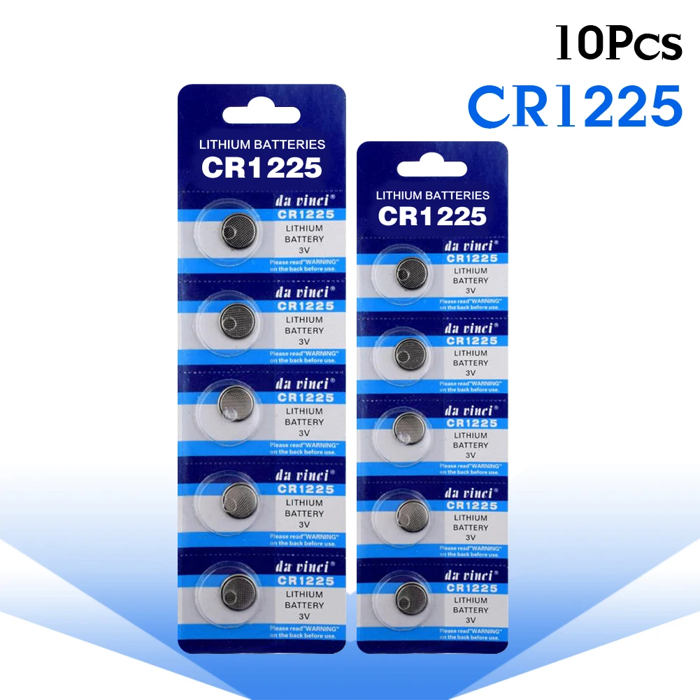 10 шт./упак. CR1225 батарейки LM1225 BR1225 KCR1225 ячейки монета литиевая Батарея 3В CR 1225 для часы электронные игрушки дистанционного