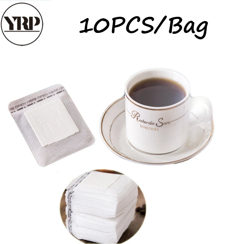 

YRP 10pcs Refillable Coffee Paper Filter Bag Hanging Ear Style Paper Filters Suitable For Coffee Cup Drip Home Brew Tools