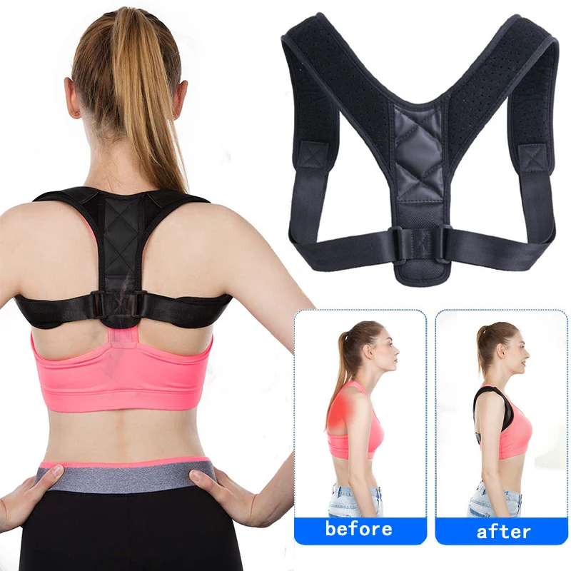 

Adjustable Posture Corrector Therapy Brace Shoulder Back Support Belt for Men Women Braces & Supports Belt Shoulder Posture