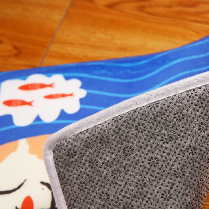 Billig HomeMiYN Bad Matte Digitale Malerei Matten Dichten Corgis Cartoon Tier Flanell Tür Matte Anti Slip Gedruckt Pad Rechteck Waschbar