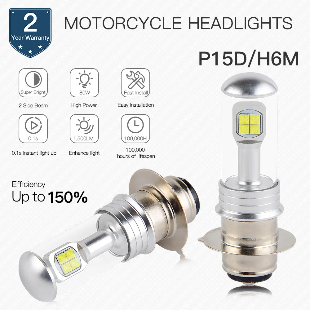 

H2CNC High Power HID LED Headlight P15D H6M Bulb for Yamaha Raptor 700 YFM700 YFM700R 2006 - 2014 2008 2010 2011 2012 2013