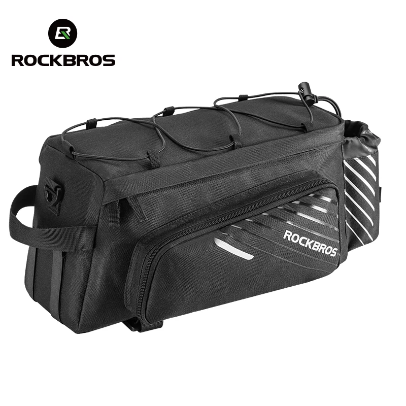 Sale ROCKBROS Bicycle Bag Trunk Bag Pannier Nylon Bike Cycling MTB Outdoor Rack Rear Trunk Tote Bag Basket Bicycle Accessories 1