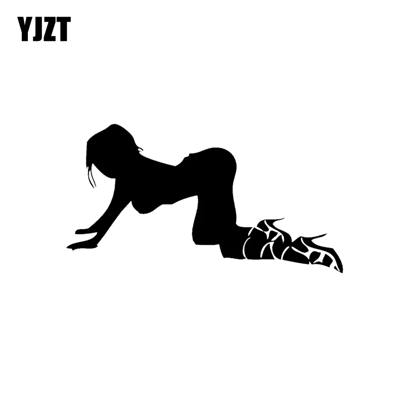 YJZT 13 4*7 5 см сексуальная непослушная девочка Pinup кладка вниз мультфильм виниловые