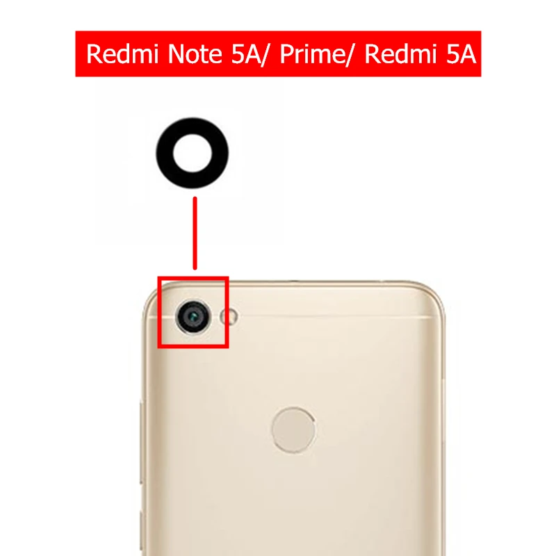 

for Xiaomi Redmi Note 5A Prime/ Redmi 5A Camera Glass Lens Back Rear Camera Glass Lens with Glue Replacement Repair Spare Parts