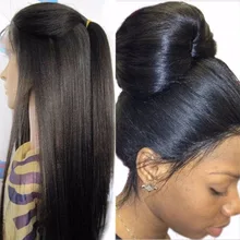 Lace Front Wigs Silk Base 200% Density 4*4 Silk Top Front Lace Human Hair Wig Light Yaki For Black Women