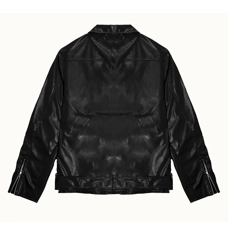 Oeak, осенне-зимняя модная повседневная кожаная куртка на молнии, красная, черная, плюс размер,, мотоциклетная искусственная куртка, Мужская тонкая уличная одежда, новинка