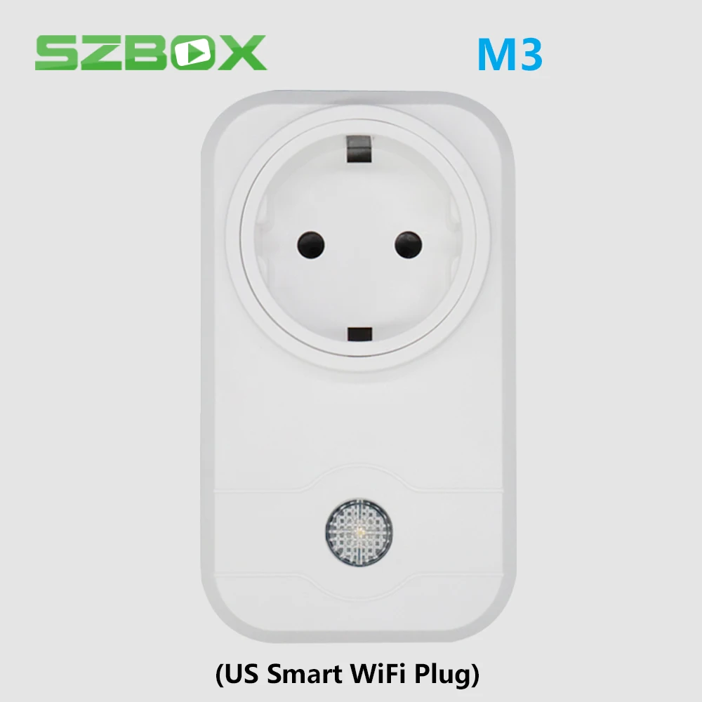 

M3 Smart WiFi Plug 2.4G Wireless Remote Socket Adaptor Power on and off with phone Work With Alexa Google Home