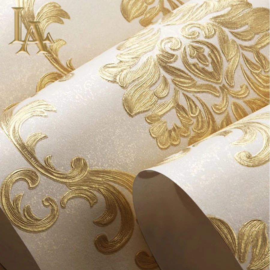 European Simple Luxury Beige Grey 3D Damask Wallpaper Living room Bedroom Modern Design Nonwoven Wall papers Home decor European Simple Luxury Beige Grey 3D Damask Wallpaper Living room Bedroom Modern Design Nonwoven Wall papers Home decor