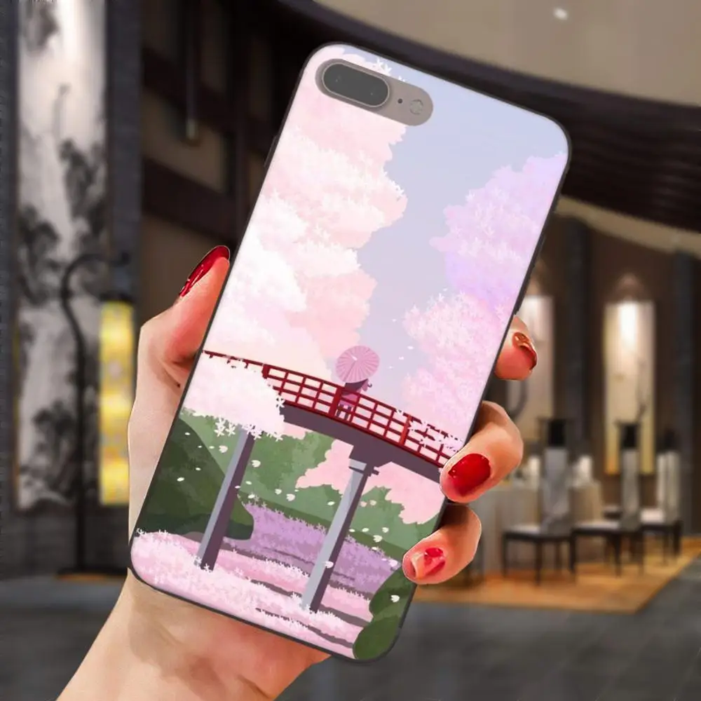 Мягкий чехол для Xiaomi Mi Mix Max Note 2 2S 3 5X 6 6X 8 9 SE A1 A2 Lite Play Pro F1 Cherry Japan Tokyo картины с