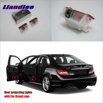 

LED Car Logo Door Welcome Lights Ghost Shadow Projector For Mercedes Benz C Class 2015 Courtesy Doors Decorative Lamp