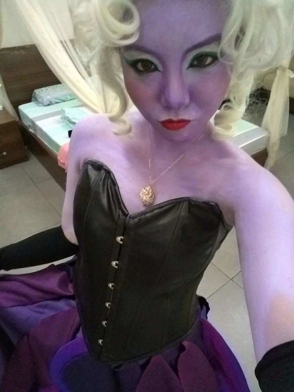 Новое платье Русалочки платье принцессы «Морская ведьма Урсула» маскарадный костюм фиолетового цвета на заказ