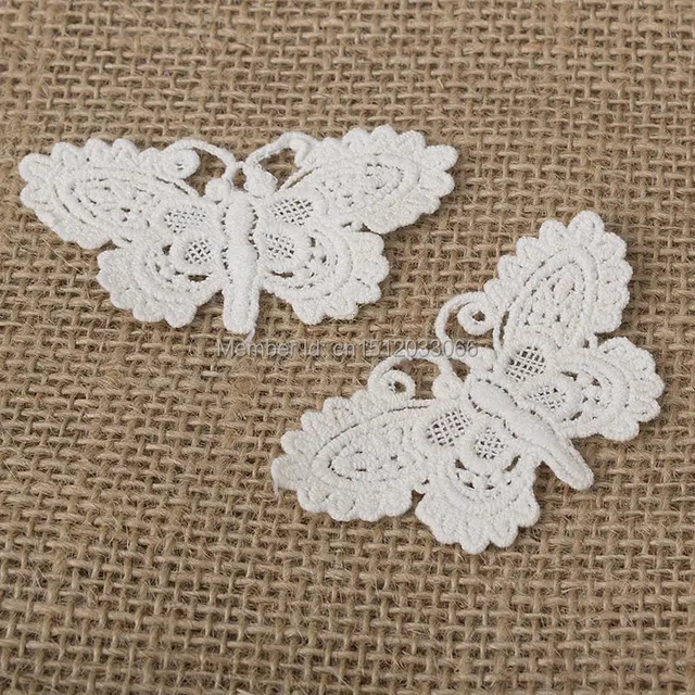 Embroidered Lace Trim Butterfly Laciness Corsage Accessories DIY Lace Patch African Swiss Voile Lace High Quality 100% Cotton