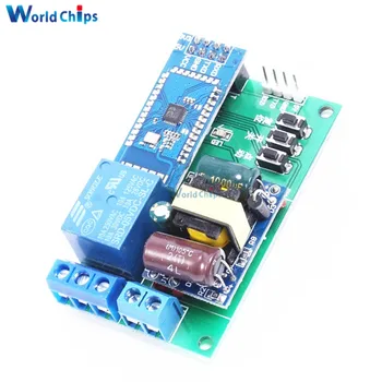 

STC15F104W AC 220V DC 5V Bluetooth Control Relay Module 1-Channel TTL Serial Port Cycle Timier Key Trigger Control Module