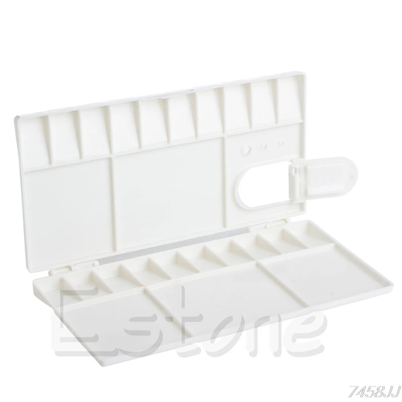 

25 Grids Large Art Paint Tray Artist Oil Watercolor Plastic Palette White G22 Drop ship