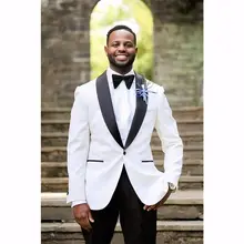 Handsome Popular Men’s Dinner Party Prom Suits Groom Tuxedos Groomsmen Man Wedding Blazer Suits (Jacket+Pants+Tie) NO:219