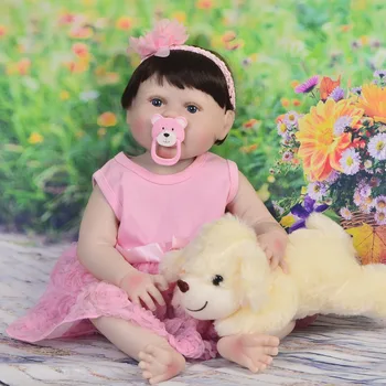 

New face bebes reborn 23"57cm full silicone reborn baby girl doll toys for children gift can bathe menina boneca reborn
