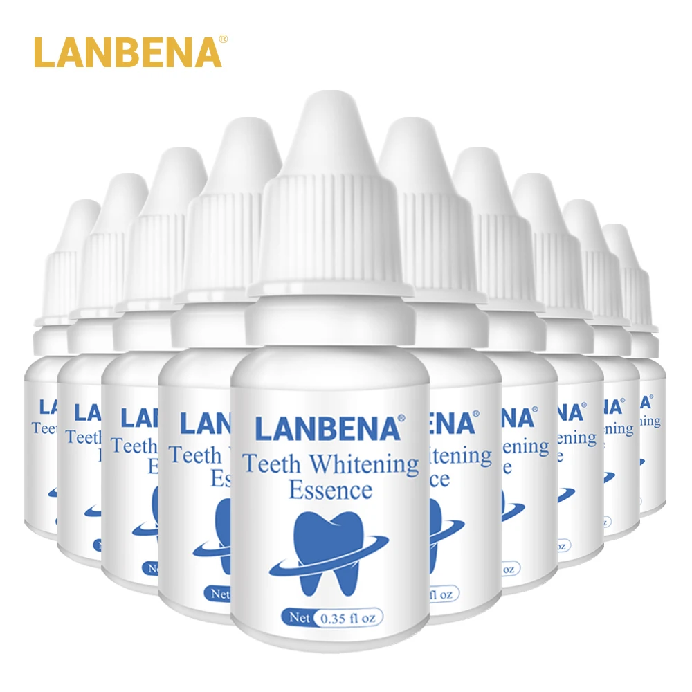 

10PCS LANBENA Teeth Whitening Essence Powder Tooth Bleaching Dental Tools Oral Hygiene Removes Plaque Stains Daily Use