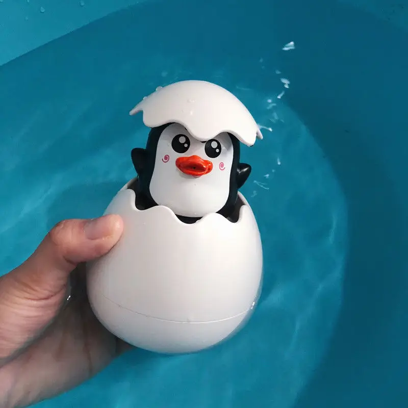 Милая Детская игрушка для ванной пингвин яйцо дождь полив облако игры вода спрей Детская ванна вода забавный бассейн игрушка
