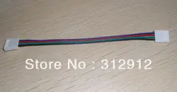 Акция! Лишить Conector с 20 см длинный провод, 10 мм ширина для 5050 SMD RGB светодиодные полосы; нет необходимости пайки