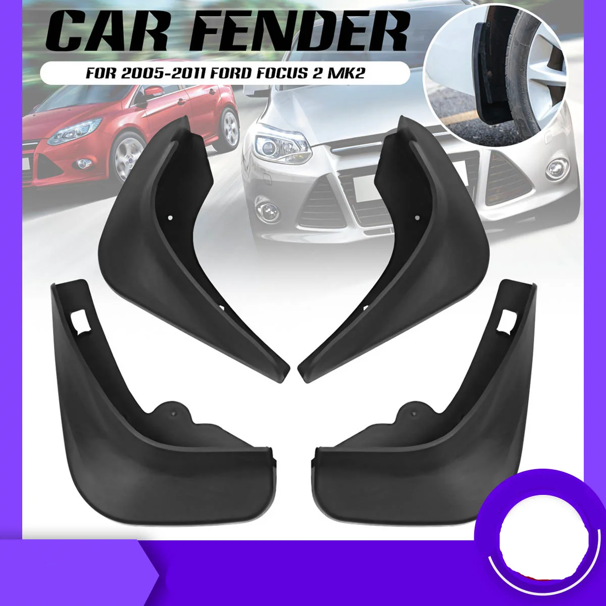 

Car Mud Flaps Front Rear Mudguard Splash Guards Fender Mudflaps For Ford/Focus 2 MK2 MK2.5 Saloon Sedan 2005-2011