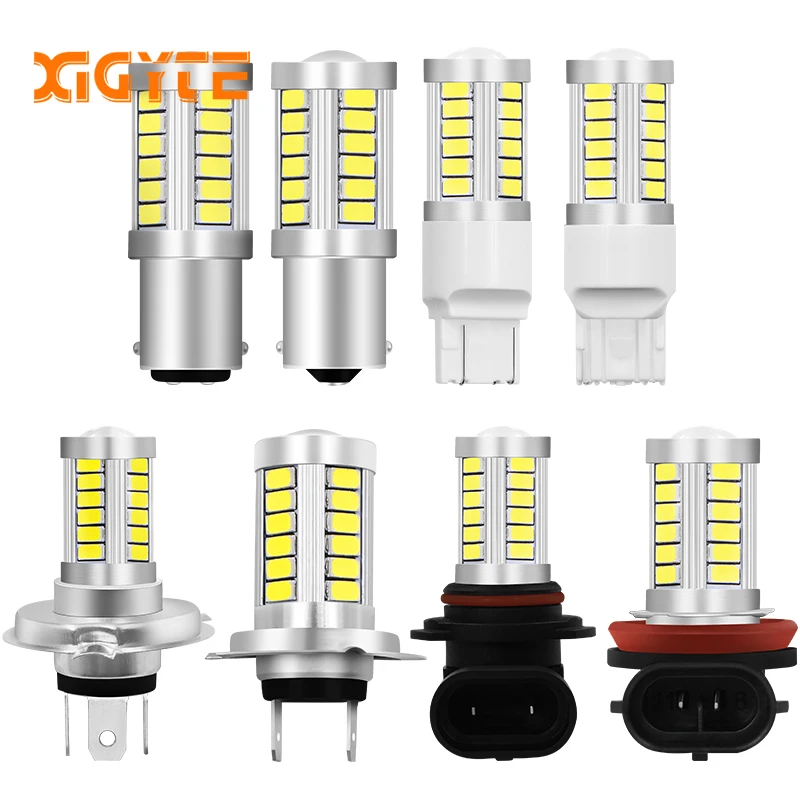 

Super White H4 H7 H8 H11 9005 9006 1156 1157 33SMD LED Auto Fog Lamp Car Bulb 6000K with LENS 5630 LED Chip 12V Car Styling