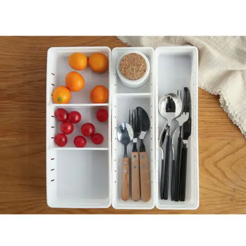 

New Makeup Storage Box Adjustable Drawer Organizer Home Kitchen Board Divider