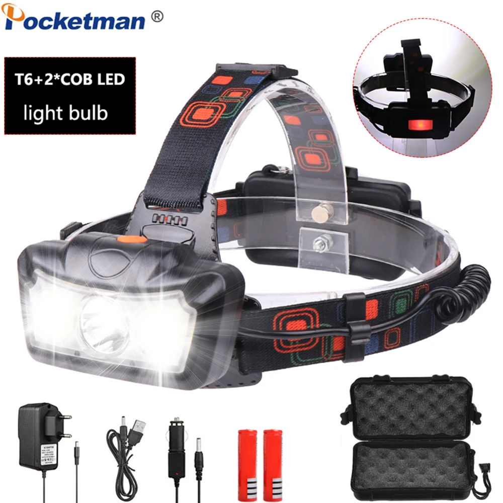 Rechargeable 50000LM 4 Modes LED Headlight Headlamp Head Lamp Light With Battery