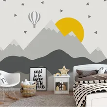 Туя арт обои черный и белый узор 3D картина ребенок обои дети Настенный декор обои детская комната Фреска