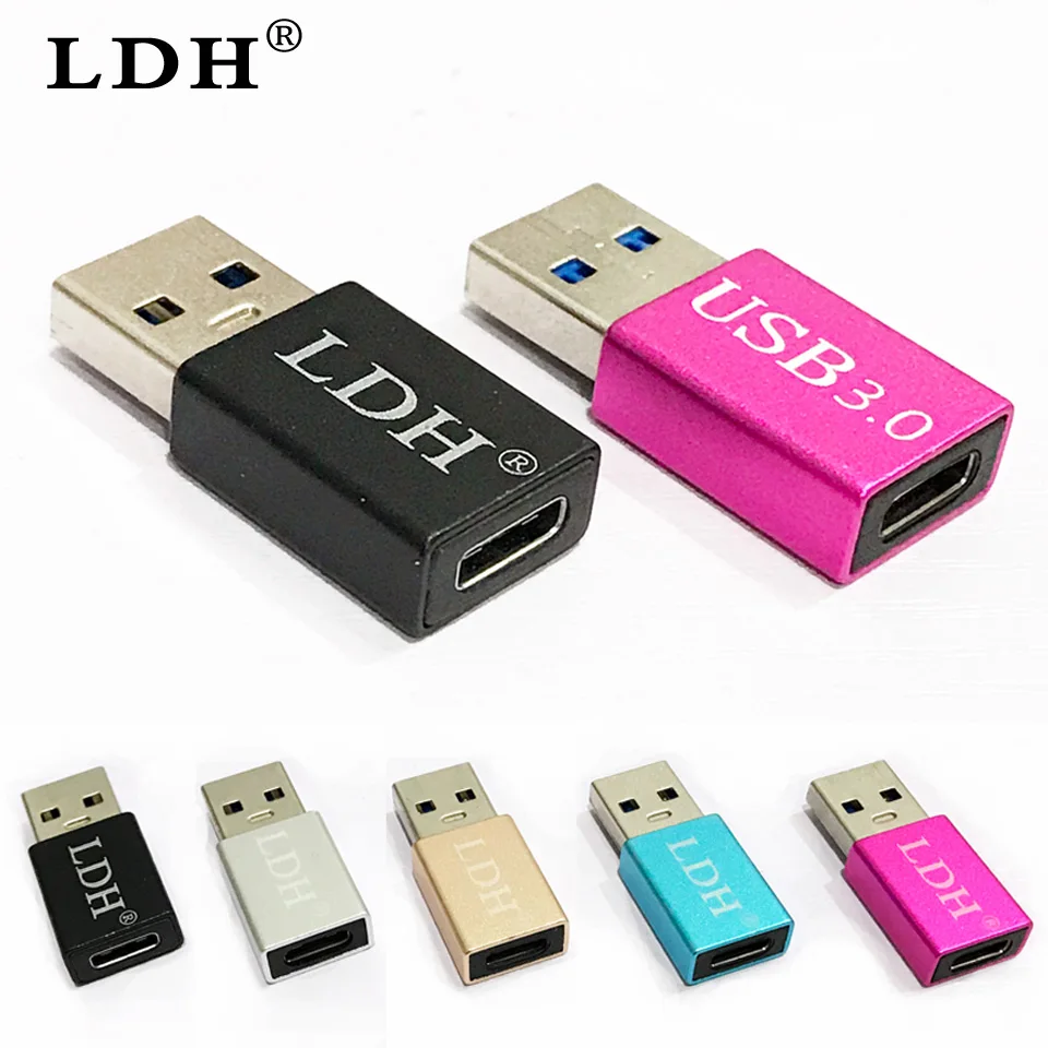 

LDH PD Type-C Female to USB 3.0 Type-A Male Gold Plated USB 3.1 Type C Connector Converter Adapter for Smartphone