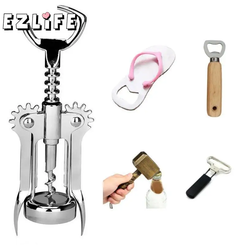 EZLIFE 7 Styles 1Pc Professional Stainless Steel Wine Bottle Opener